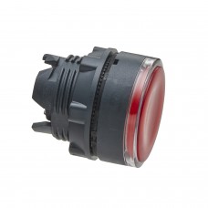 ZB5AW343 Harmony XB5, Illuminated push button head, plastic, flush, red, Ø22, spring return, plain lens integral LED
