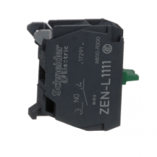 ZENL1111 Harmony XALD, XALK, Single contact block, silver alloy, screw clamp terminal, 1 NO
