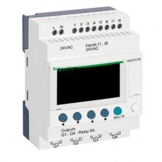 SR2B121B compact smart relay Zelio Logic - 12 I O - 24 V AC - clock - display 