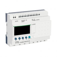 SR2B202BD compact smart relay Zelio Logic - 20 I O - 24 V DC - clock - display